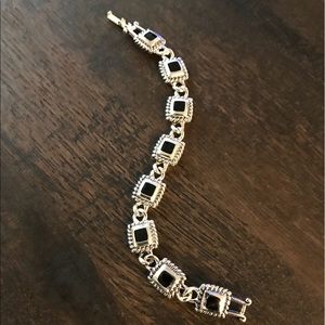 Silver/Black onyx bracelet